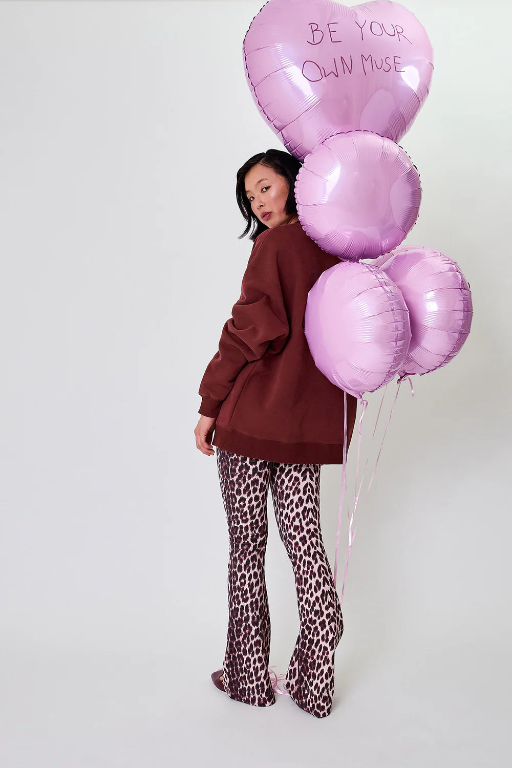 OH APRIL Oversized Sweater Muse Cherrywood