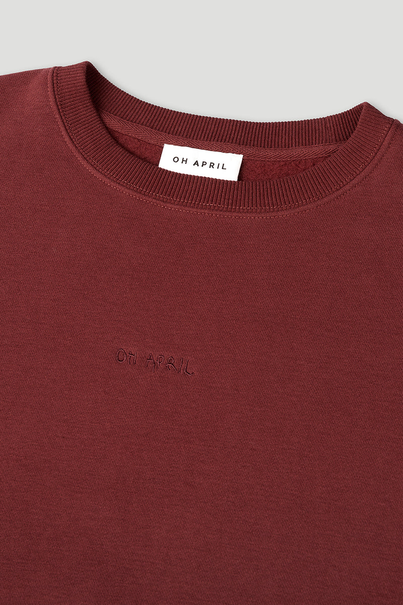 OH APRIL Oversized Sweater Muse Cherrywood