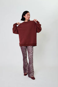 OH APRIL Oversized Sweater Muse Cherrywood