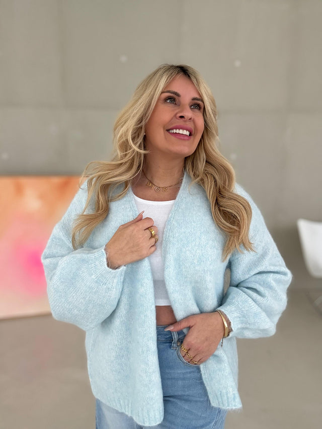 Strickjacke himmelblau COZY KINDNESS