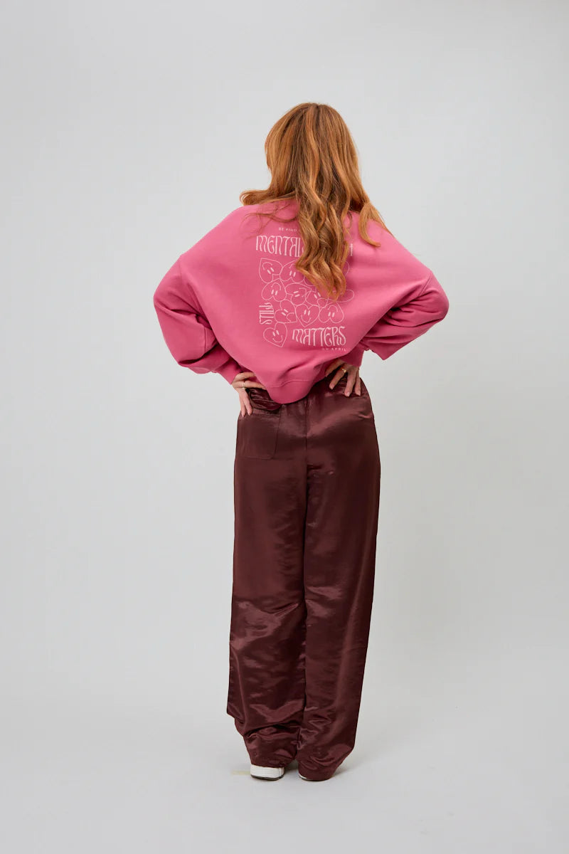 OH APRIL Regular Sweater Mental Health PINK