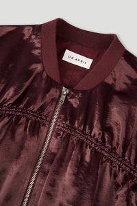 OH APRIL Rumi Zipper Jacket Cherrywood