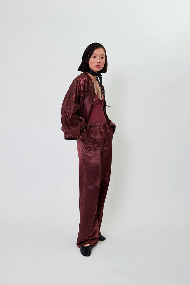 OH APRIL Rumi Zipper Jacket Cherrywood
