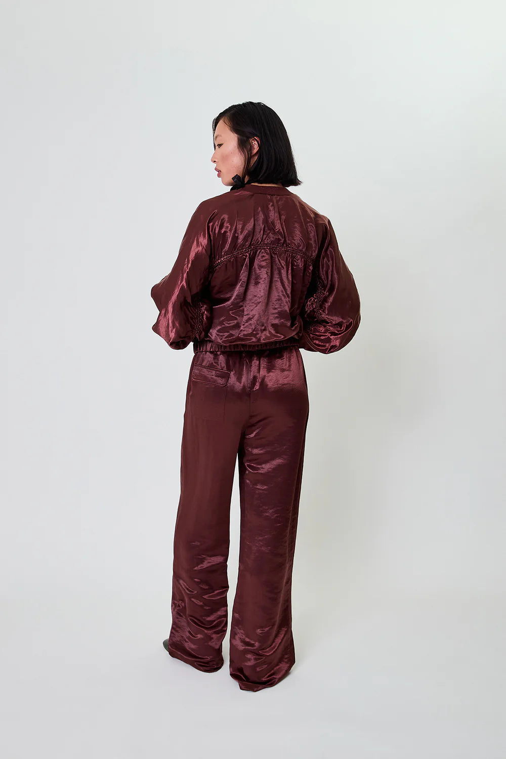 OH APRIL Rumi Zipper Jacket Cherrywood