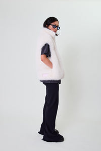 OH APRIL Trixie Fur Vest Ivory