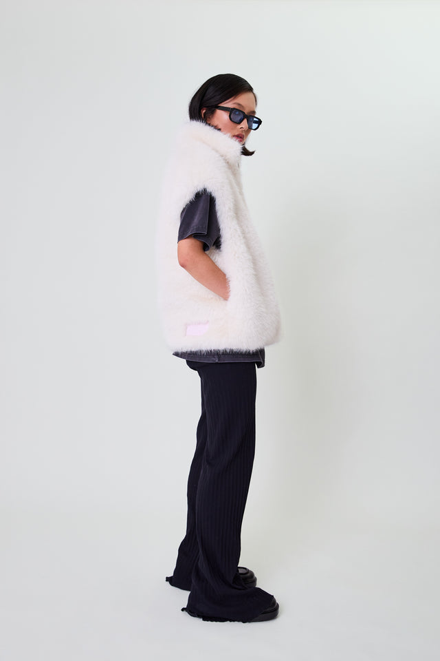 OH APRIL Trixie Fur Vest Ivory