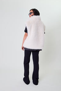 OH APRIL Trixie Fur Vest Ivory