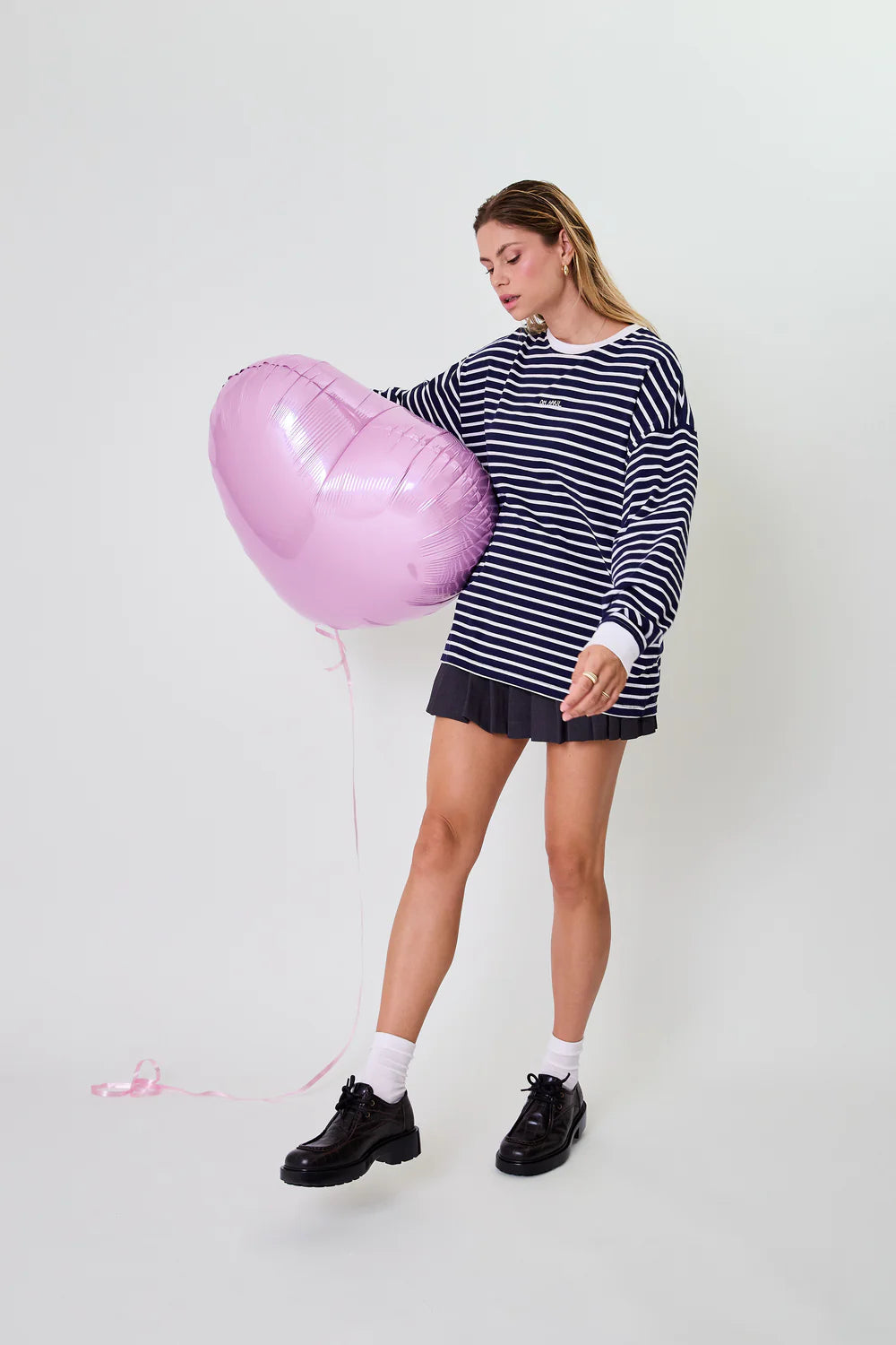 OH APRIL Venetia Striped Longsleeve Blackberry