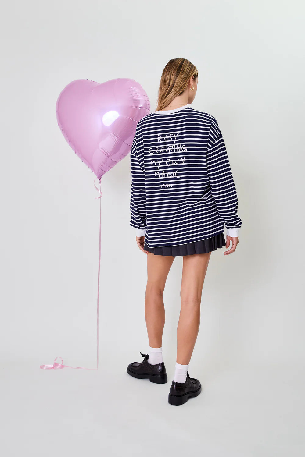 OH APRIL Venetia Striped Longsleeve Blackberry