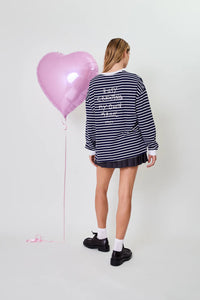 OH APRIL Venetia Striped Longsleeve Blackberry