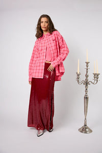 OH APRIL Vivian Shirt Dark Rose