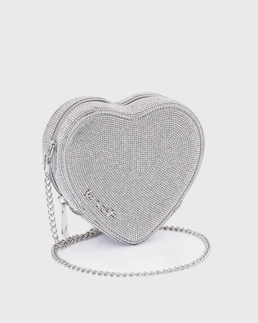 weat Tasche Midi Heart Bag Crystal Silver 7040-5097