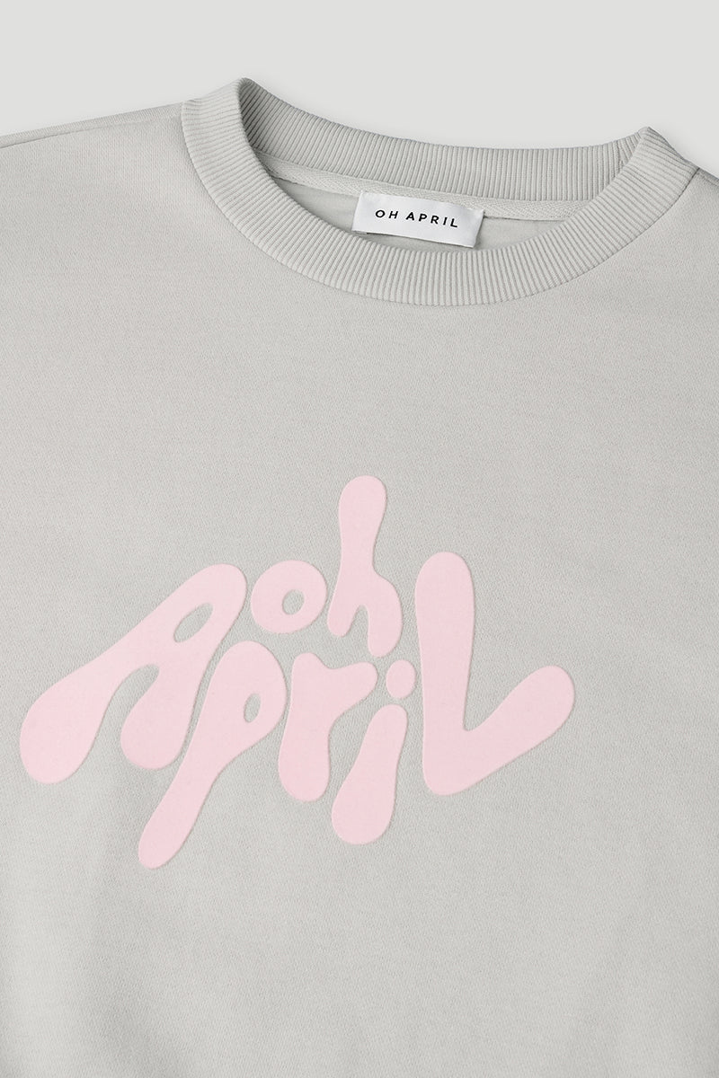 OH APRIL Zafira Balloon Sweatshirt Light Grey