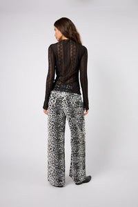 OH APRIL Zahara Lace Longsleeve Black