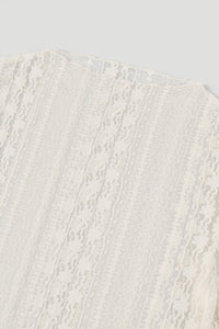 OH APRIL Zahara Lace Longsleeve Off White