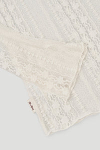 OH APRIL Zahara Lace Longsleeve Off White