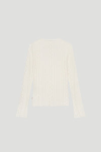 OH APRIL Zahara Lace Longsleeve Off White