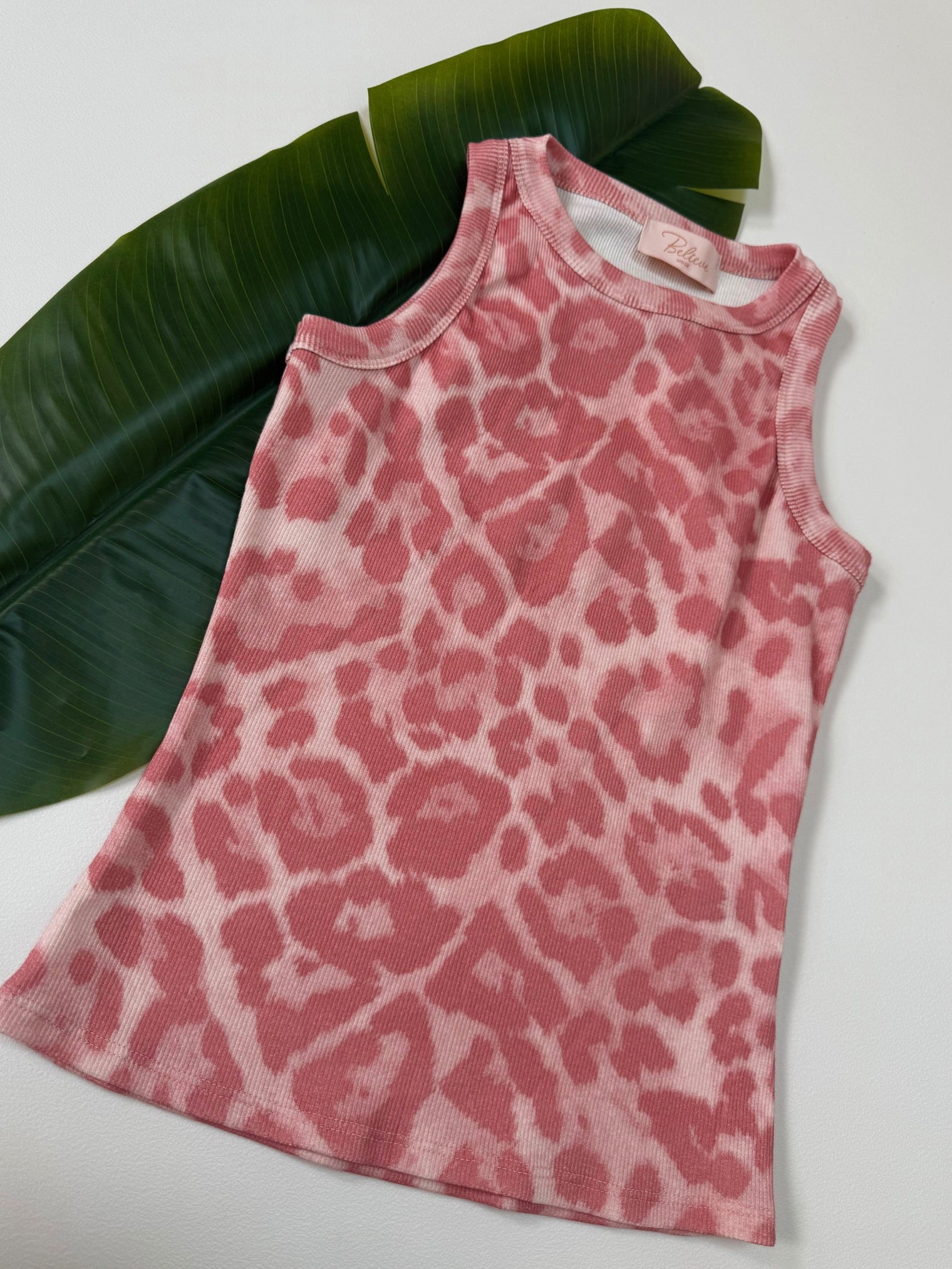 Ripp Top Leo rosa/mauve