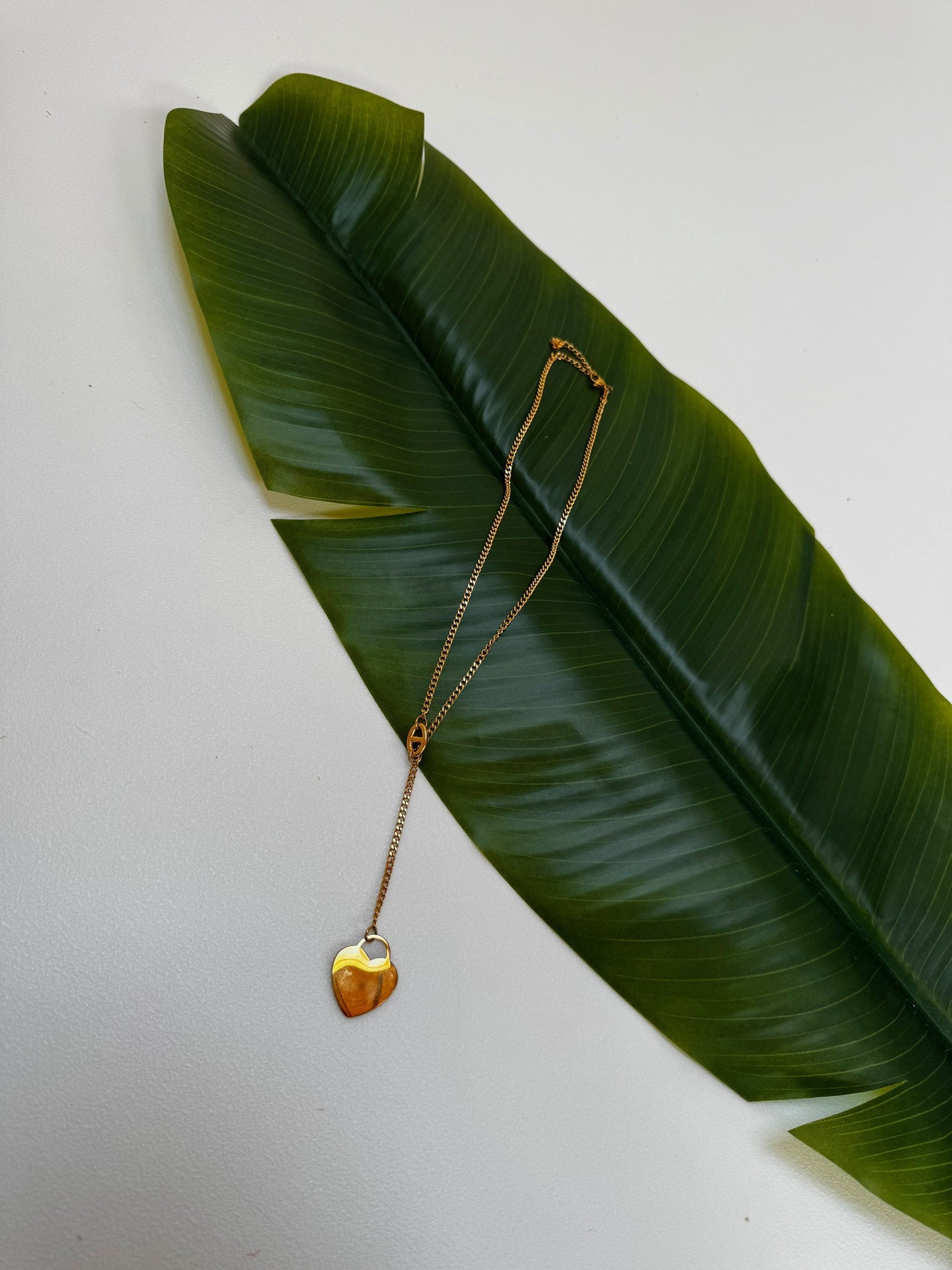 Schnurkette gold mit Anhänger Heart