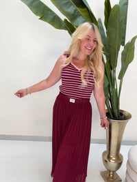 Ripp Top burgundy/rosa