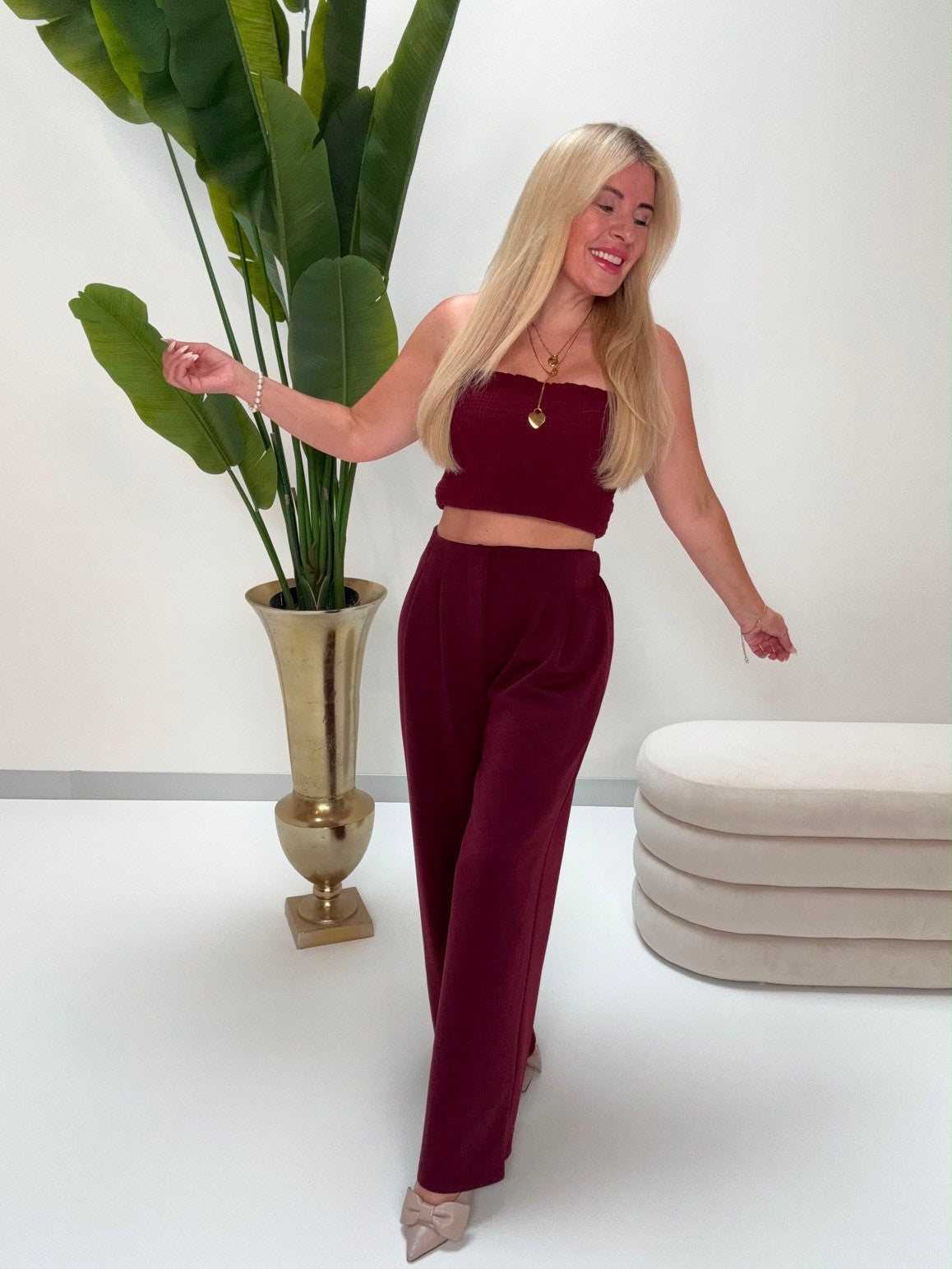 Butterstoff Hose CLASSY WOMAN burgundy
