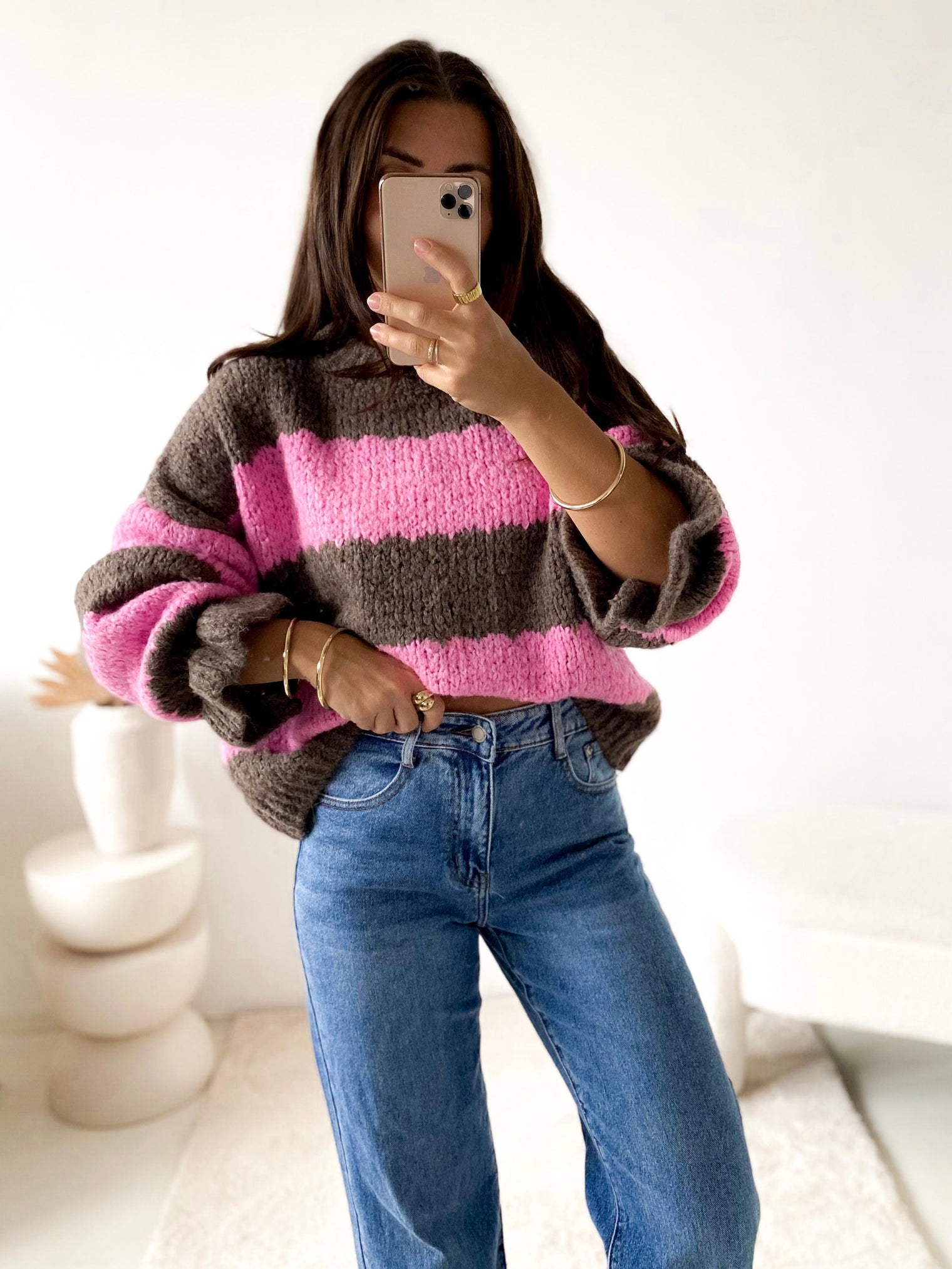 Kuschelweicher Strickpullover BROWNmeetsROSE