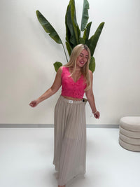 Top mit Spitze LACE LOVE pink