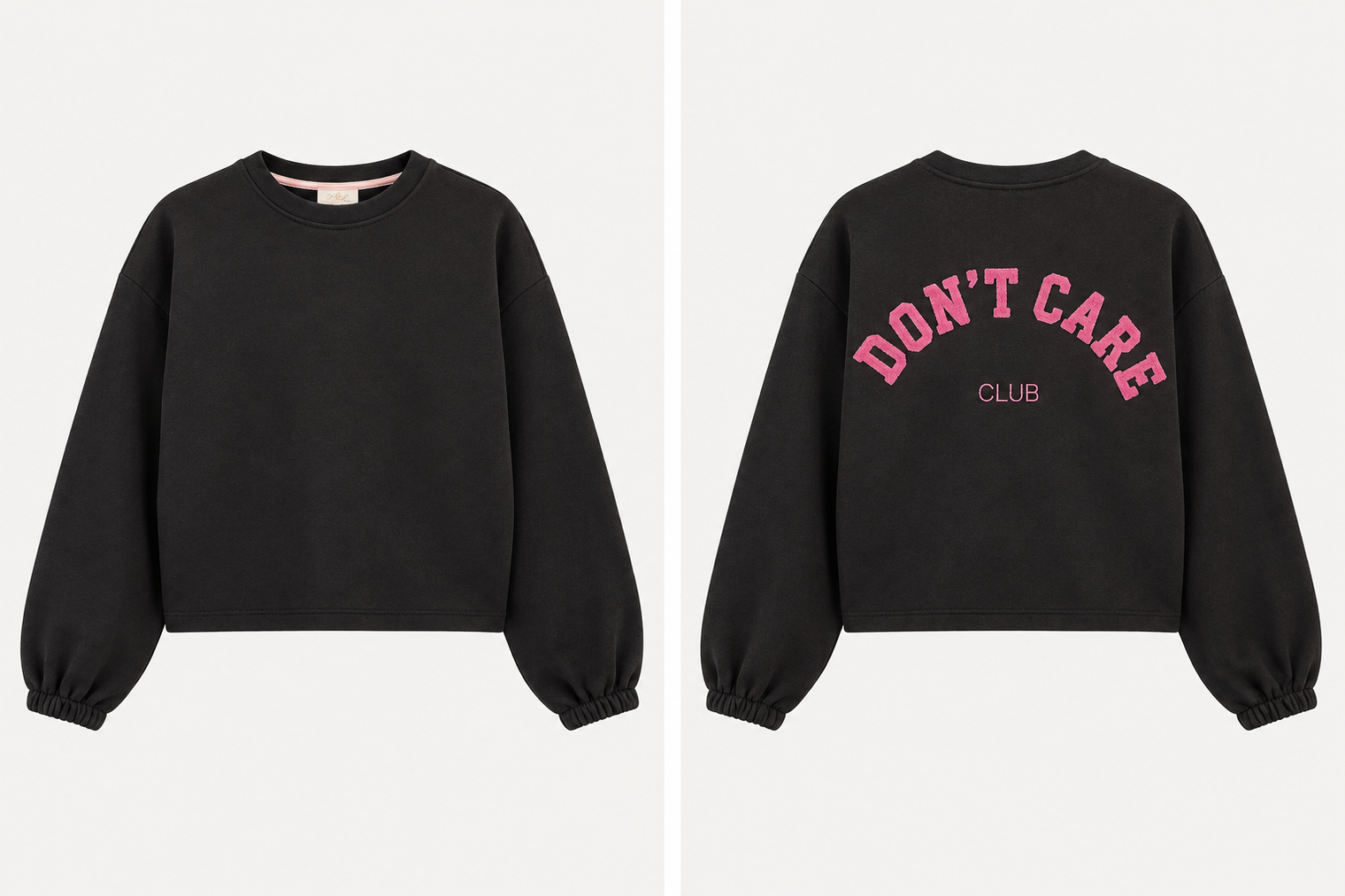 Sweater mit Rückenprint DONT CARE CLUB dunkelbraun
