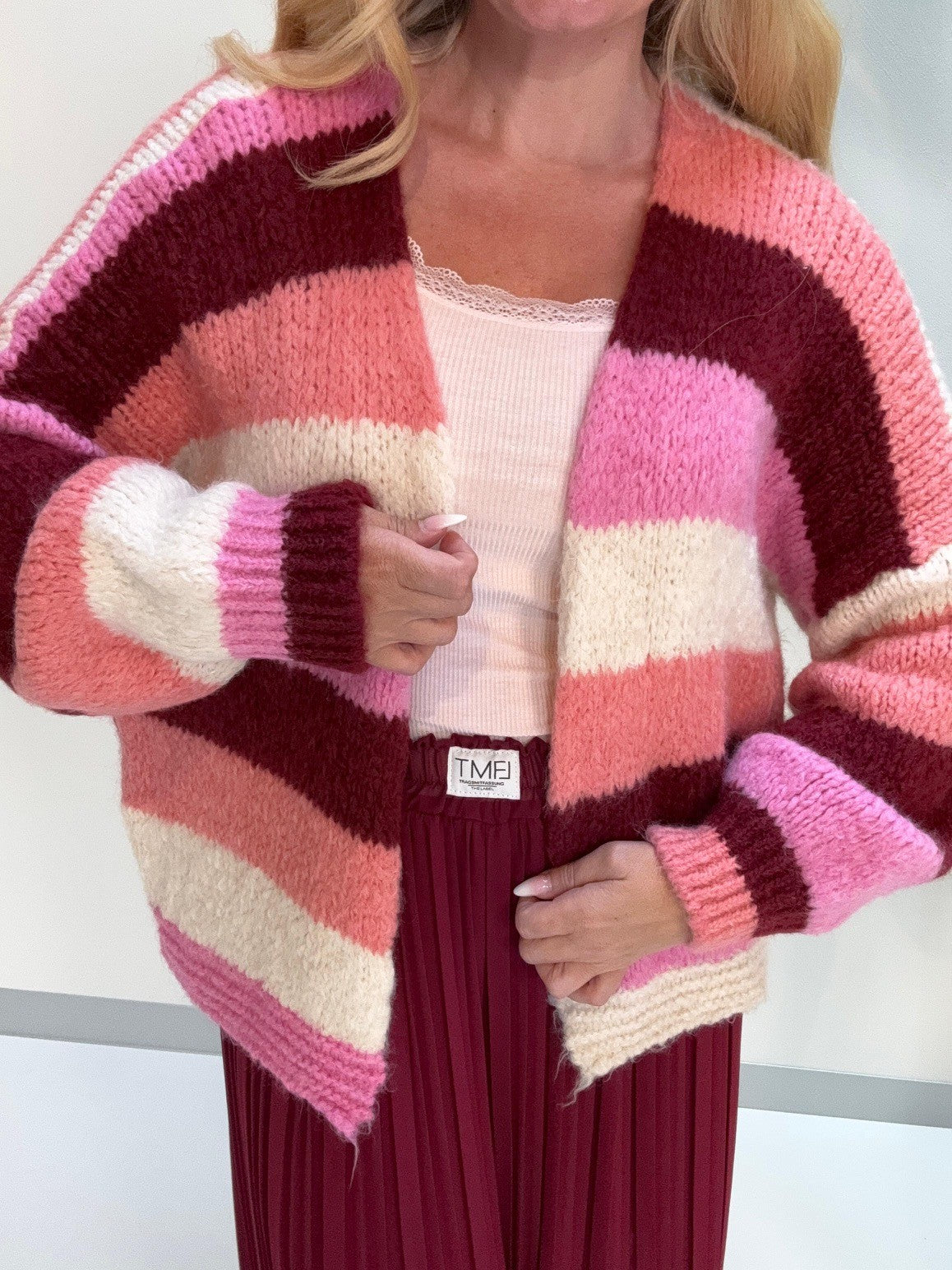 Strickjacke HAPPY BLOCK STRIPES