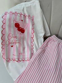 Statement Shirt weiß CHEERS mit süßem Cocktailglas