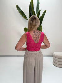 Top mit Spitze LACE LOVE pink