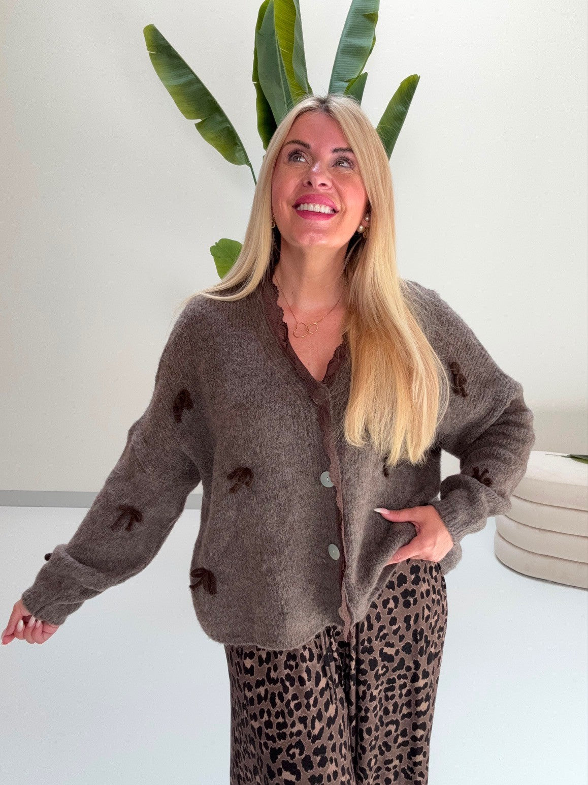 Strickjacke MOKKA BOW