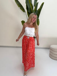 Bandeau Top mit elastischem Gummizug weiß