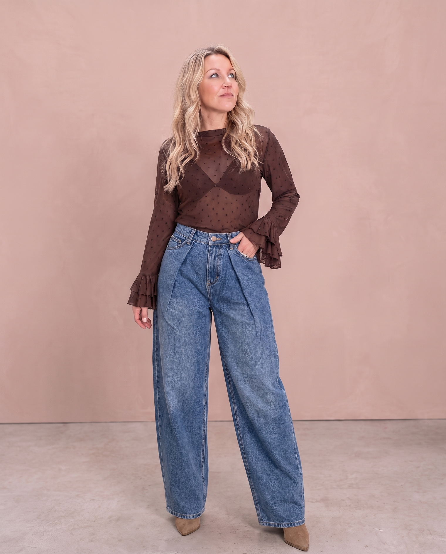 Stretch Fashion Barrel Jeans blue denim