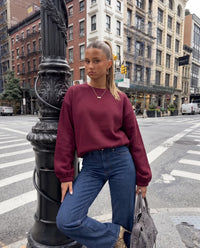Sweater mit Rückenprint DONT CARE CLUB burgundy