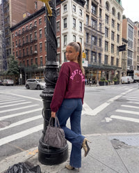 Sweater mit Rückenprint DONT CARE CLUB burgundy
