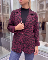 Stretch Butterstoff Blazer LOOK TO THE SKY LEO rot/schwarz
